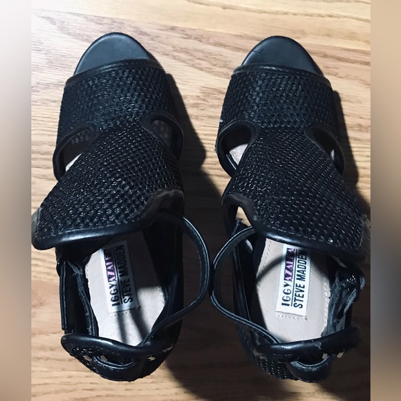 Steve Madden x Iggy Azalea Black "Brixxton” Mesh Stiletto Heels Women's size 7 - Picture 11 of 11